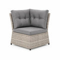 Garten-Lounge-Eckelement Polyrattan Eckform Grau 82 x 82 x 70 cm